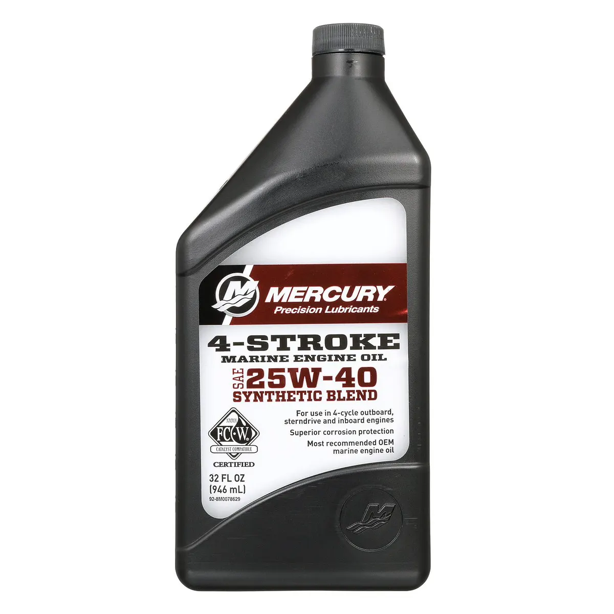 Mercury 25W-40 4-Stroke Synthetic Blend Marine Engine Oil