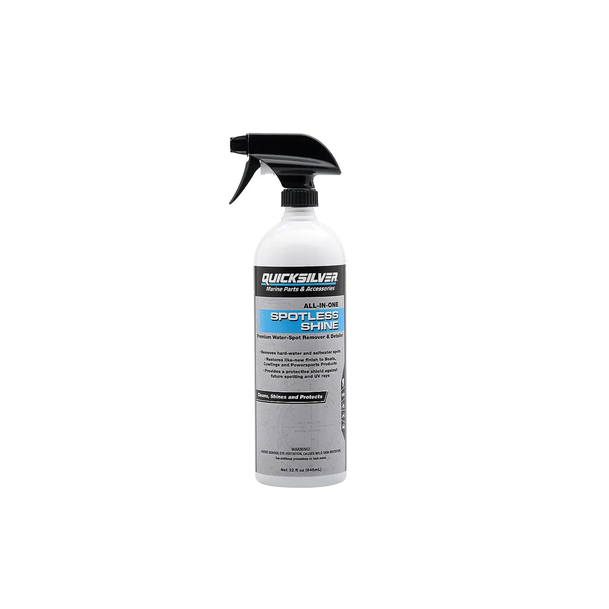 Quicksilver Spotless Shine For Marine Boats and Outboard Engines, RV and Powersports, 32 oz