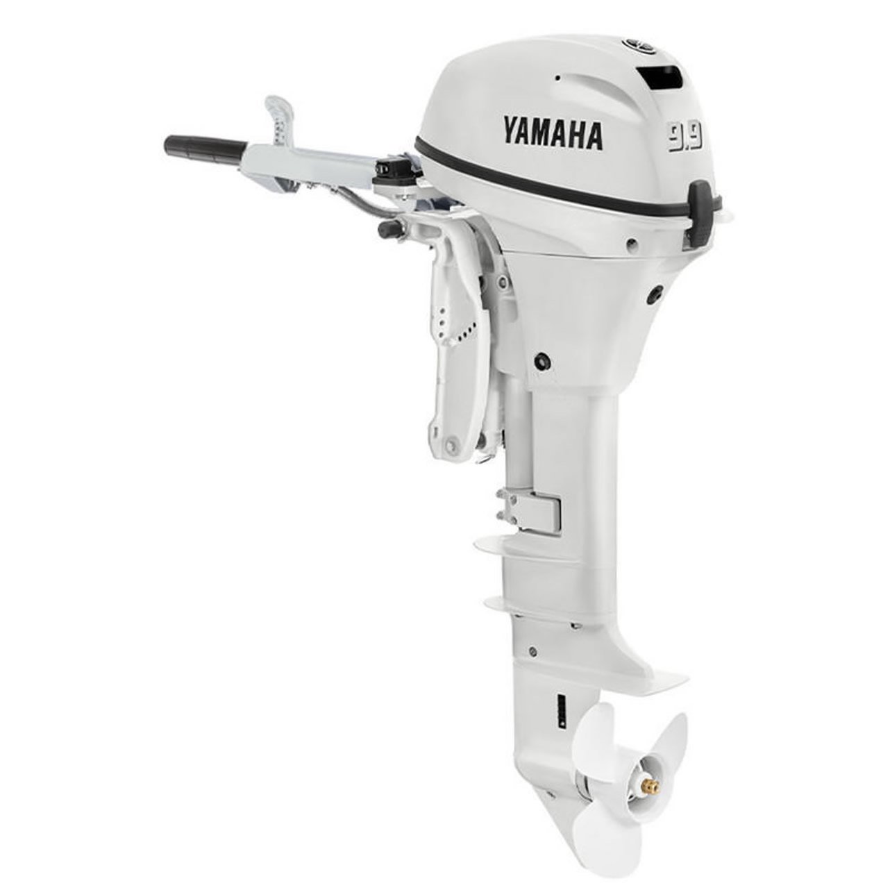 Yamaha 9.9 HP F9.9SMHB2 OUTBOARD | 15″ Shaft | Manual Start | Manual Tilt | White