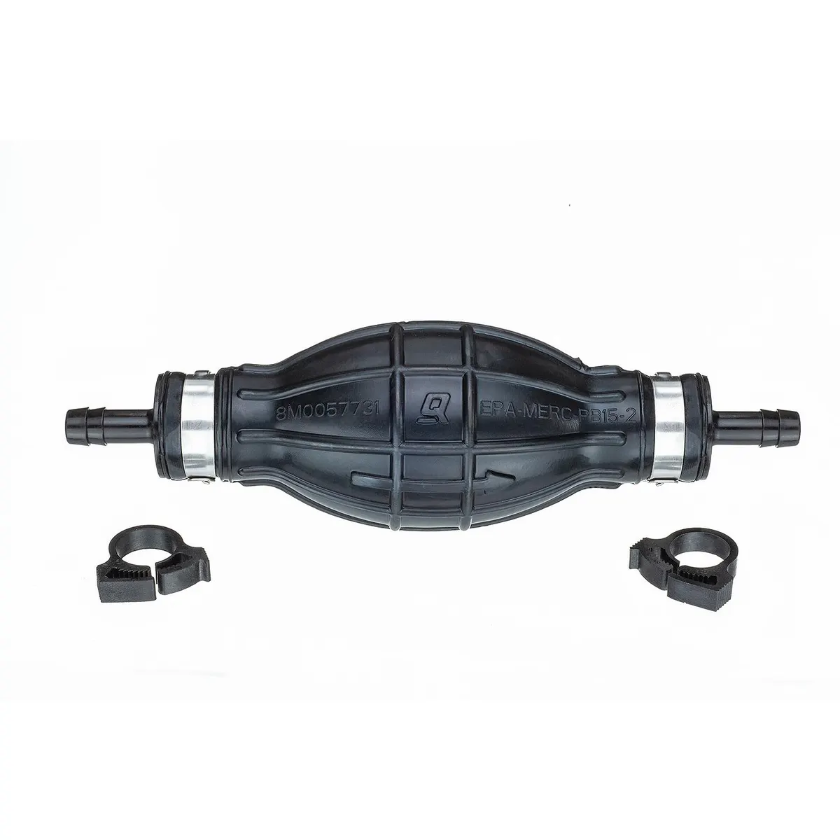 Quicksilver 8M0052975 Primer Bulb with 2 Hose Clamps for 1/4" (6.35mm) Fuel Lines