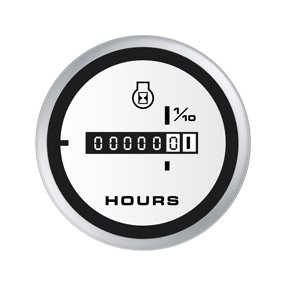 Hour Meter – White Face