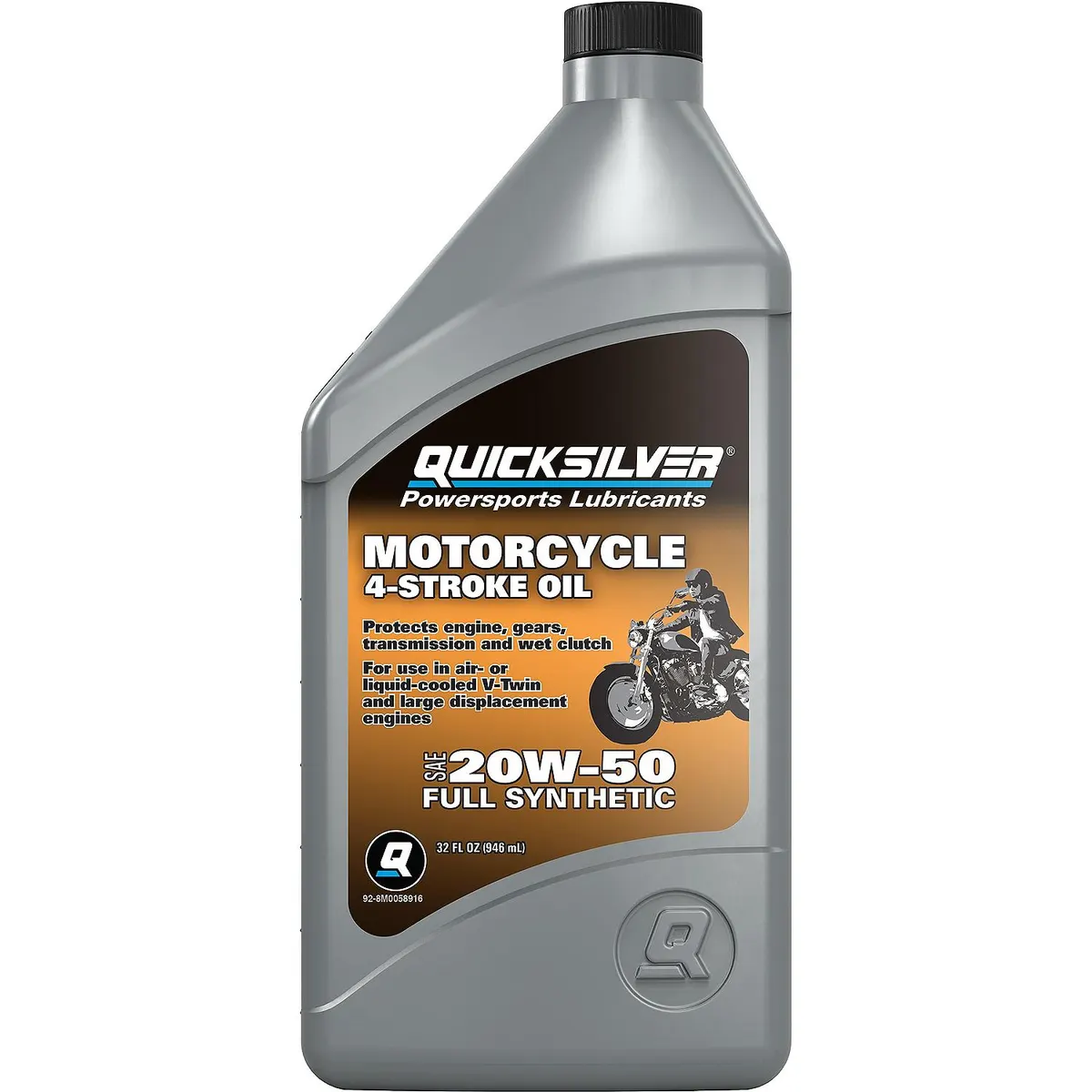 Quicksilver 20W-50 Full Synthetic Motorcycle Oil
