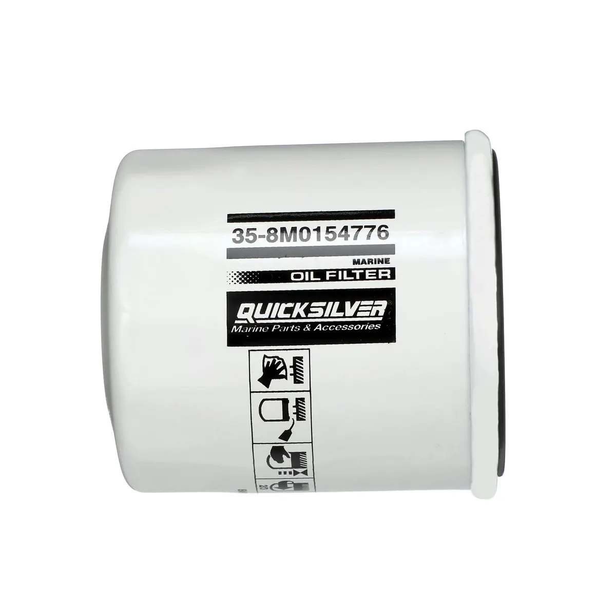 Quicksilver 8M0154776 20 Micron Oil Filter for Select Yamaha, Honda, and Nissan/Tohatsu 9.9-115hp Outboards, 2000-2018