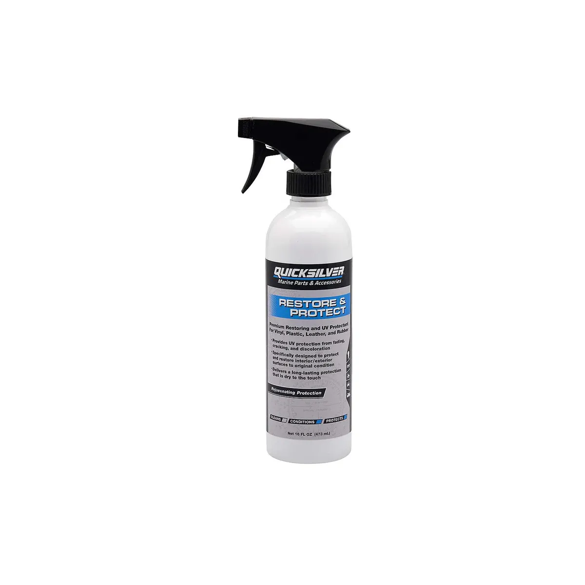 Quicksilver Restore & Protect UV/Sunblock For Vinyl, Plastic, Leather and Rubber, 16 oz