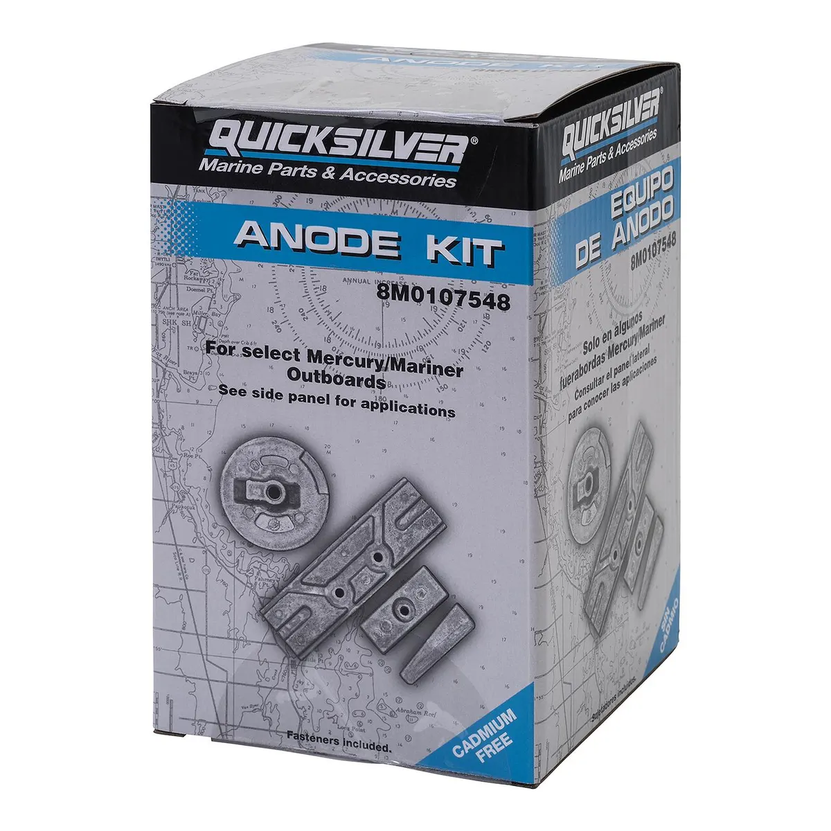 Quicksilver 8M0107548 Aluminum Anode Kit for Select Mercury 75-150hp Outboards