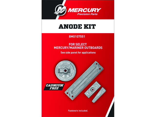 Mercury Aluminum Anode Kit 8M0107551 for Select Mercury Verado and OptiMax Outboards