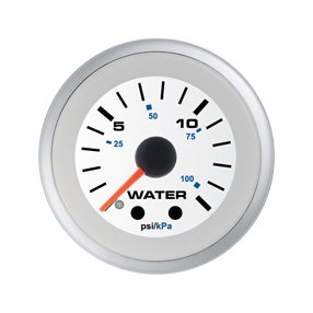 Water Pressure (15PSI) Gauge Kit – White Face