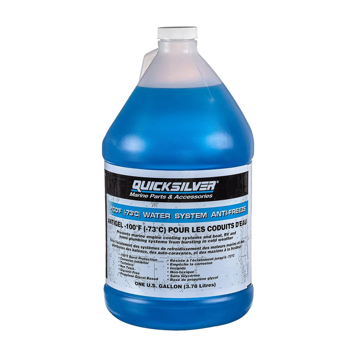 Quicksilver 8M0073198 Water System Anti-Freeze, Burst Protection -100 Degrees F, 1 Gallon