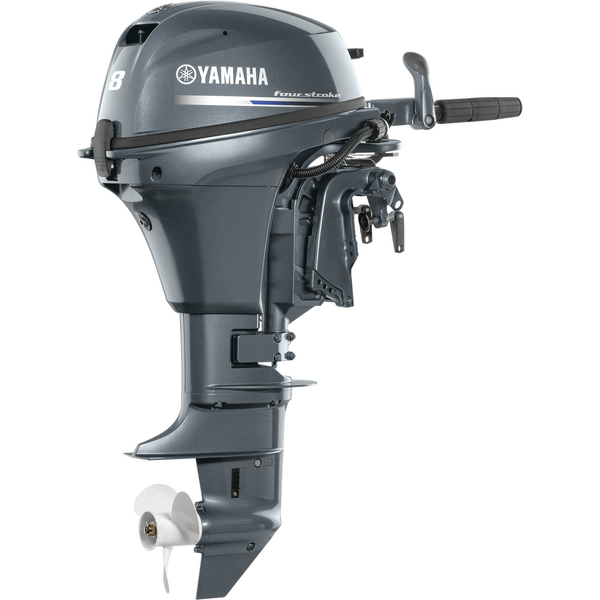 Yamaha 8 HP F8LMHB Outboard | 20″ Shaft | Manual Start | Manual Tilt