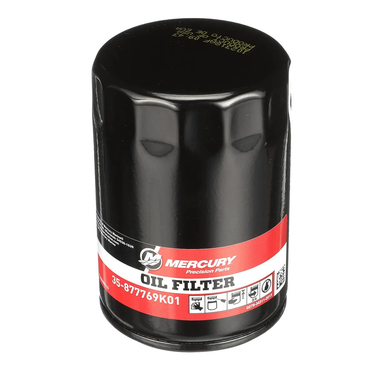 Mercury 877769K01 4-Stroke Engine Oil Filter for Select Mercury L6 200-400hp Verado Outboards