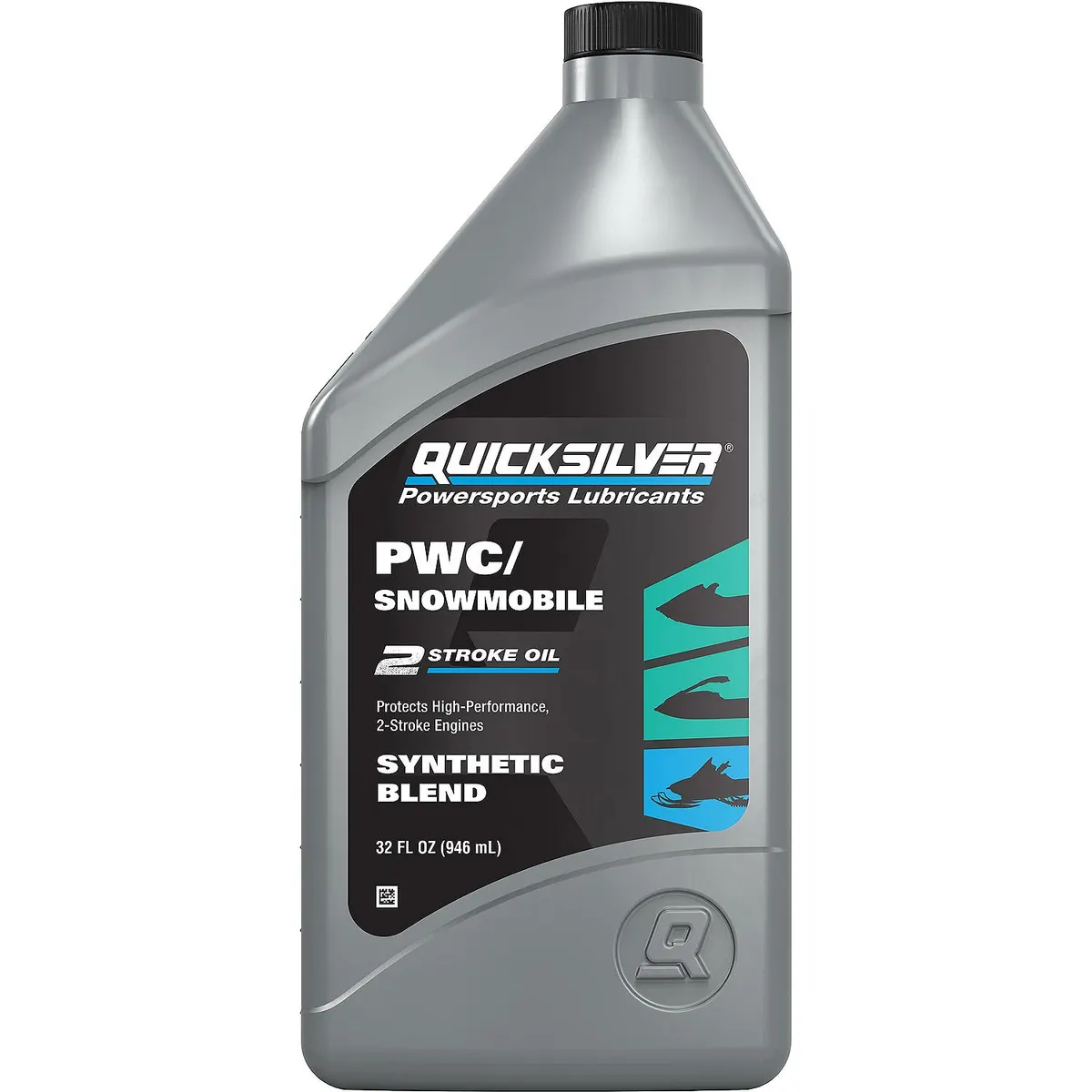 Quicksilver 2-Stroke PWC/Snowmobile Engine Oil, Premium Synthetic Blend