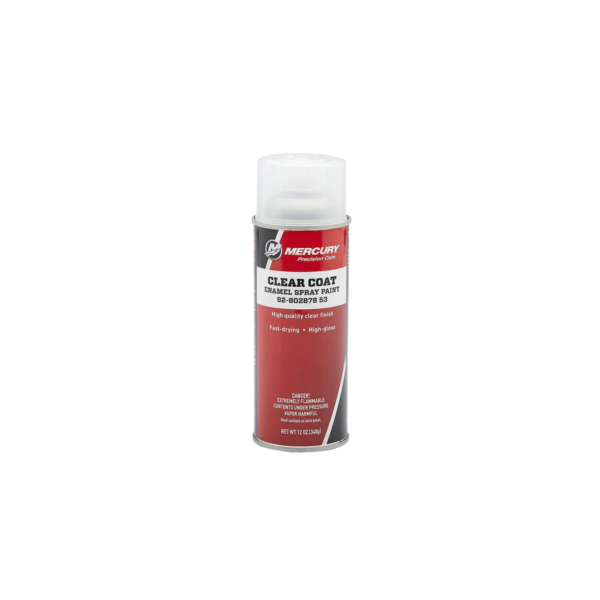 Mercury 80287853 Clear Coat Enamel Spray Paint, 12 oz Spray Can