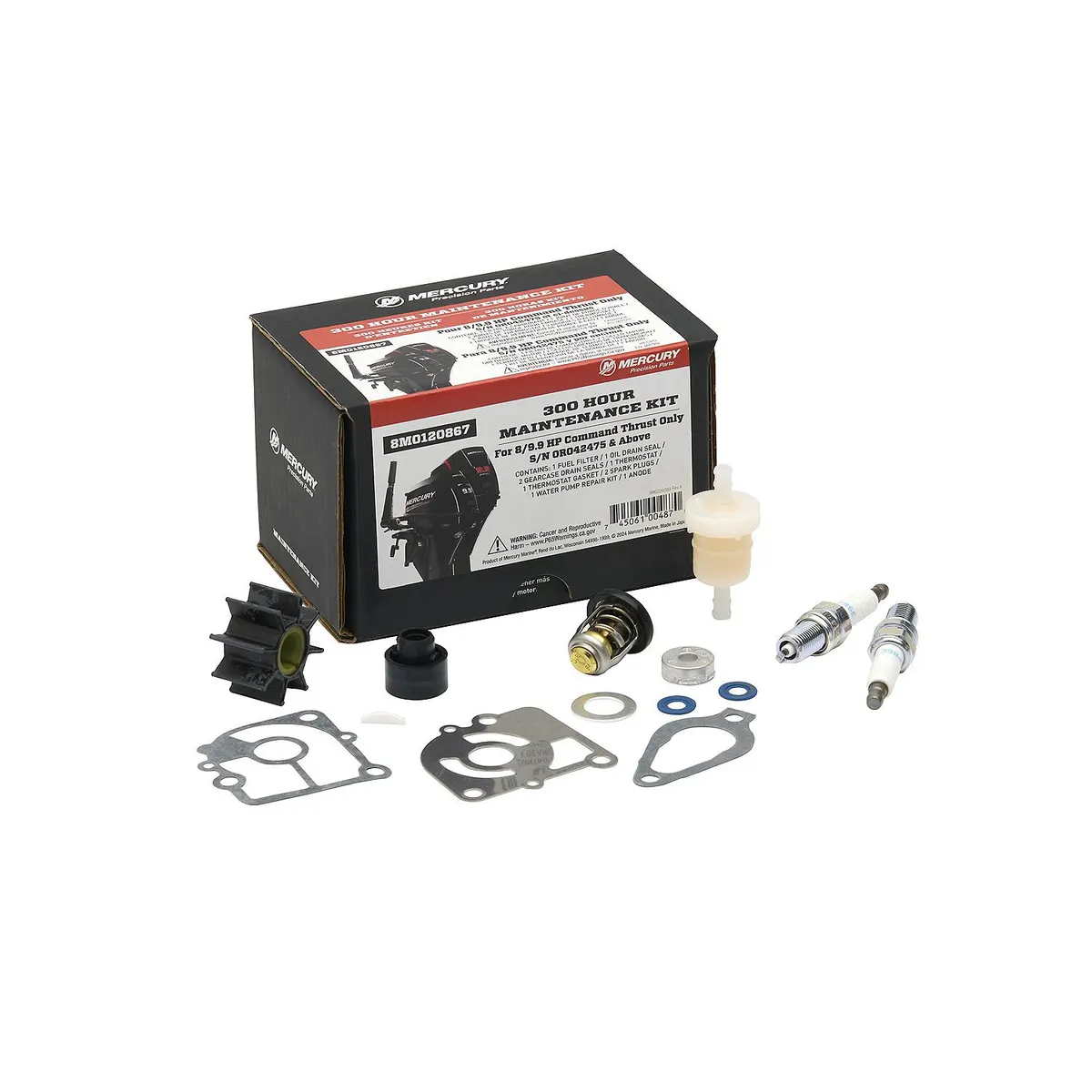 Mercury 8M0120867 8-9.9hp FourStroke Command Thrust 300 Hour Maintenance Kit