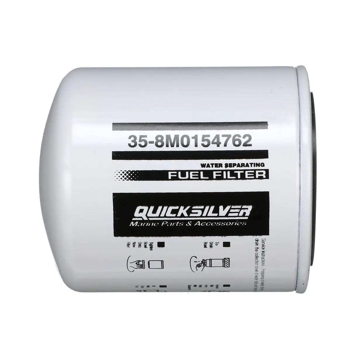 Quicksilver 8M0154762 Water Separating Fuel Filter for Various Marine Engines