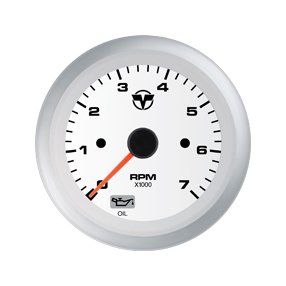 Tachometer With Low Oil Pressure Warning Light