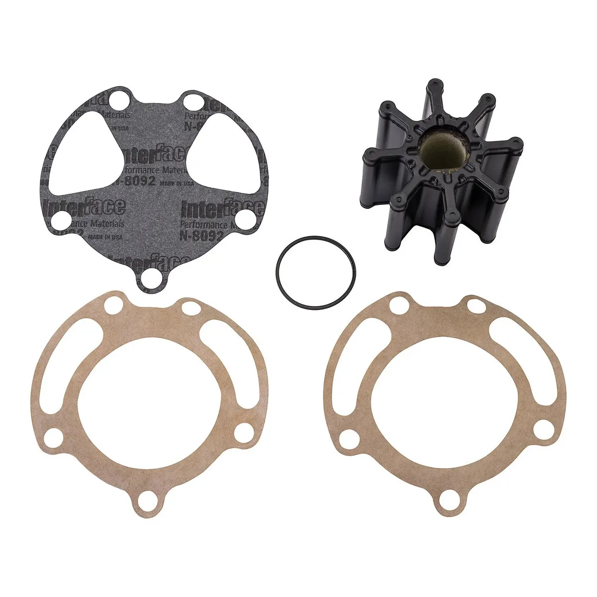 Quicksilver 59362A4 Sea Water Pump Impeller Replacement Kit for Bravo I, II and III with Two-Piece Pump Body