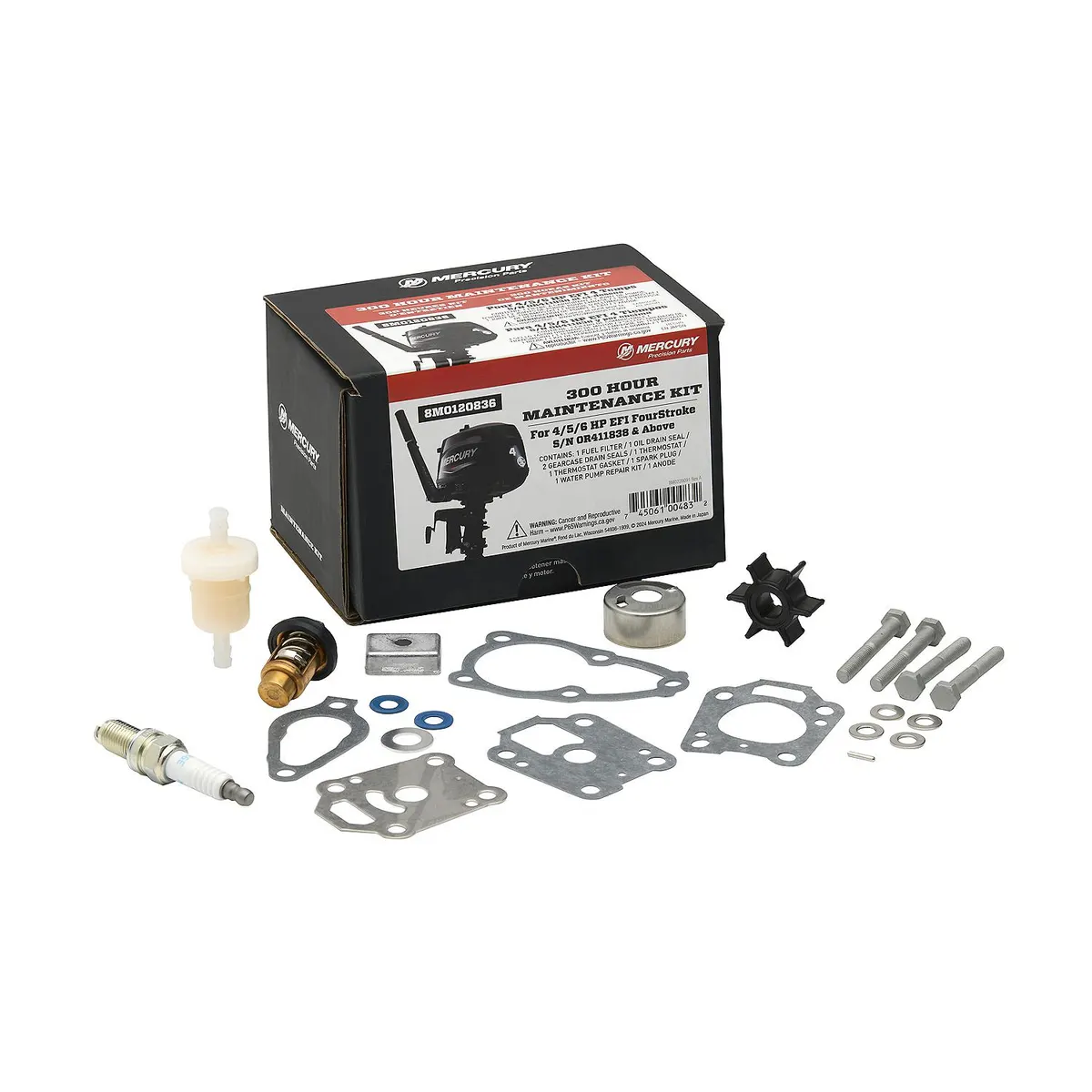 Mercury 8M0120836 4-6hp FourStroke 300 Hour Maintenance Kit
