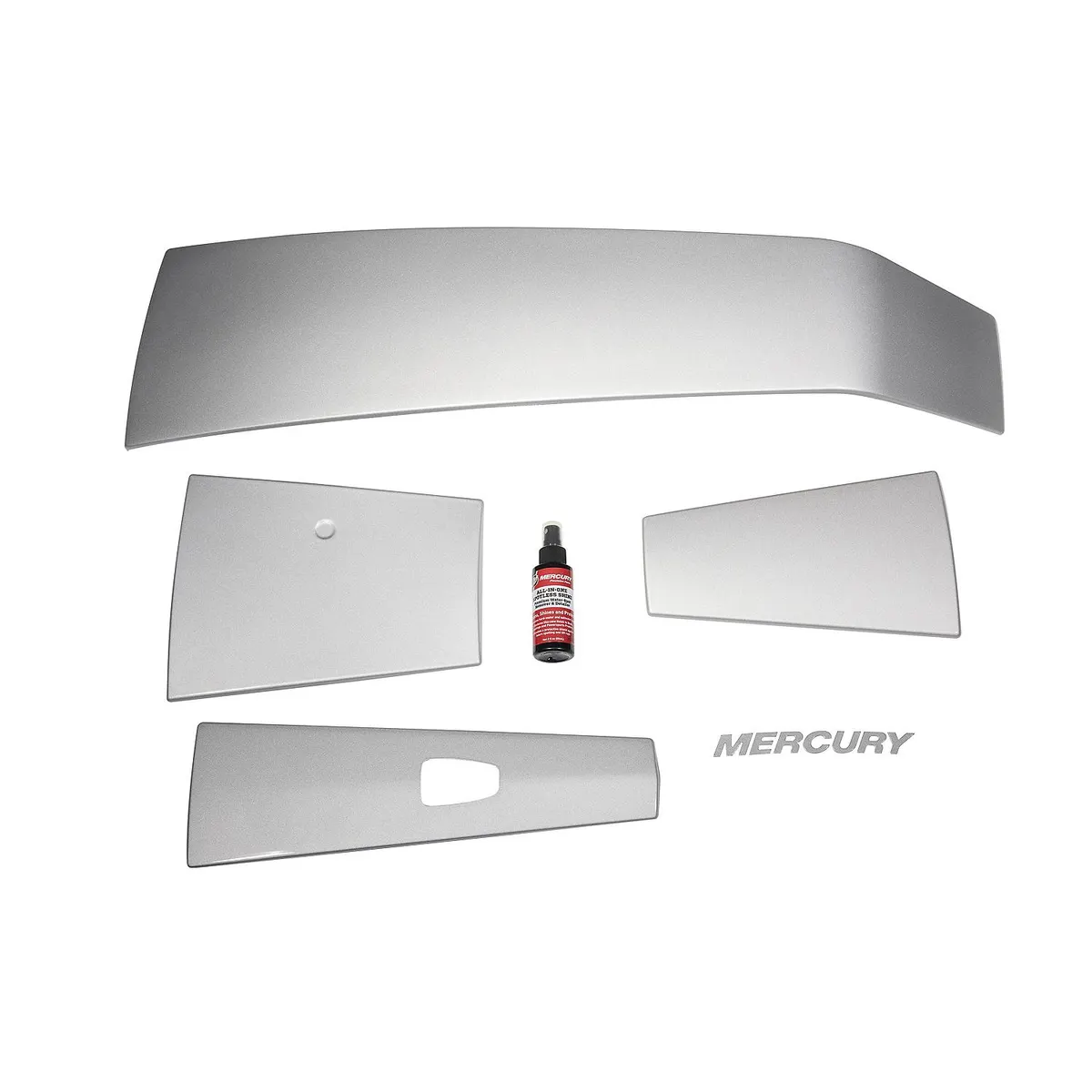 Mercury 8M0142207 Accent Panel Kit in Mercury Silver for 4.6L V8 200-300hp FourStroke Outboards