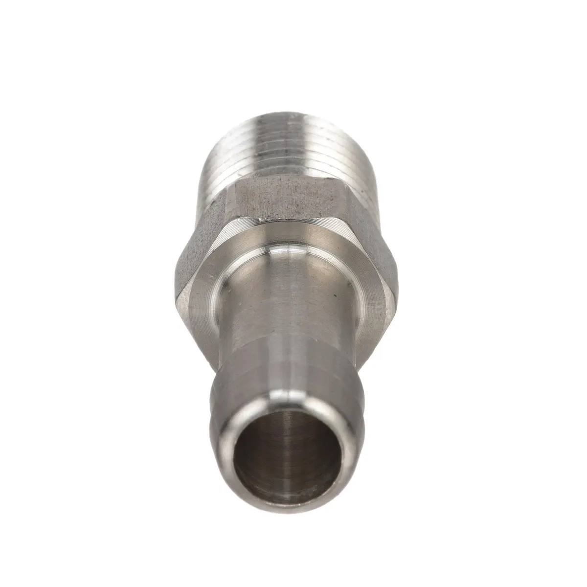 Quicksilver 8M0058419 Stainless Steel Fuel Tank 1/4" NPT Thread Fitting with 5/16" Barb