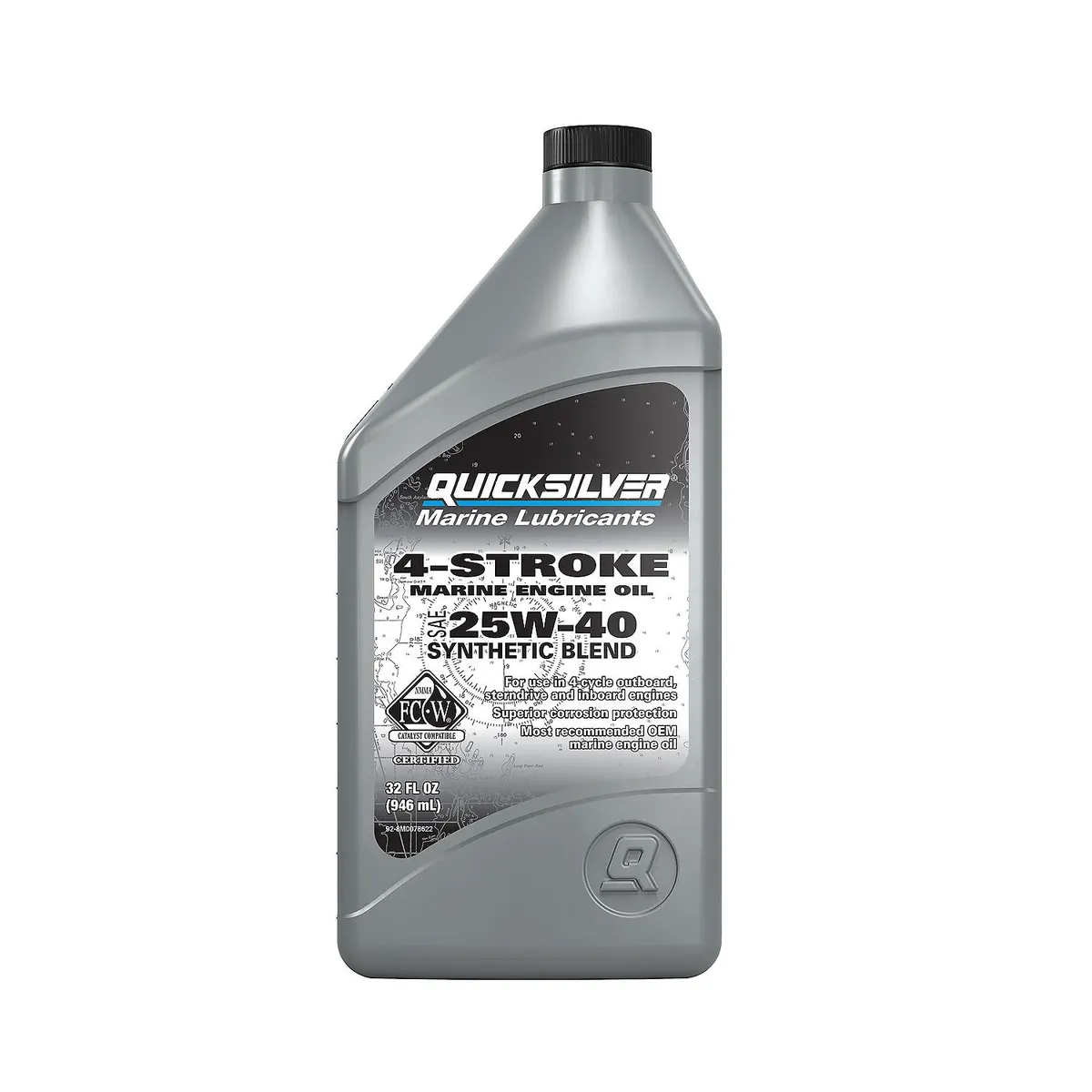 Quicksilver 25W-40 4-Stroke Synthetic Blend Marine Engine Oil