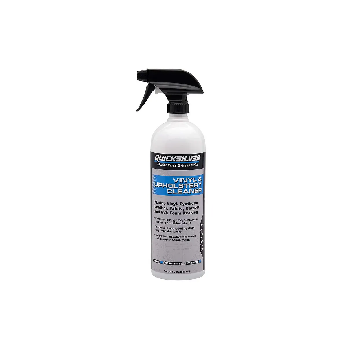 Quicksilver Vinyl & Upholstery Cleaner Multi Cleaner For Boat's, RV's, Powersports and Home, 32 oz