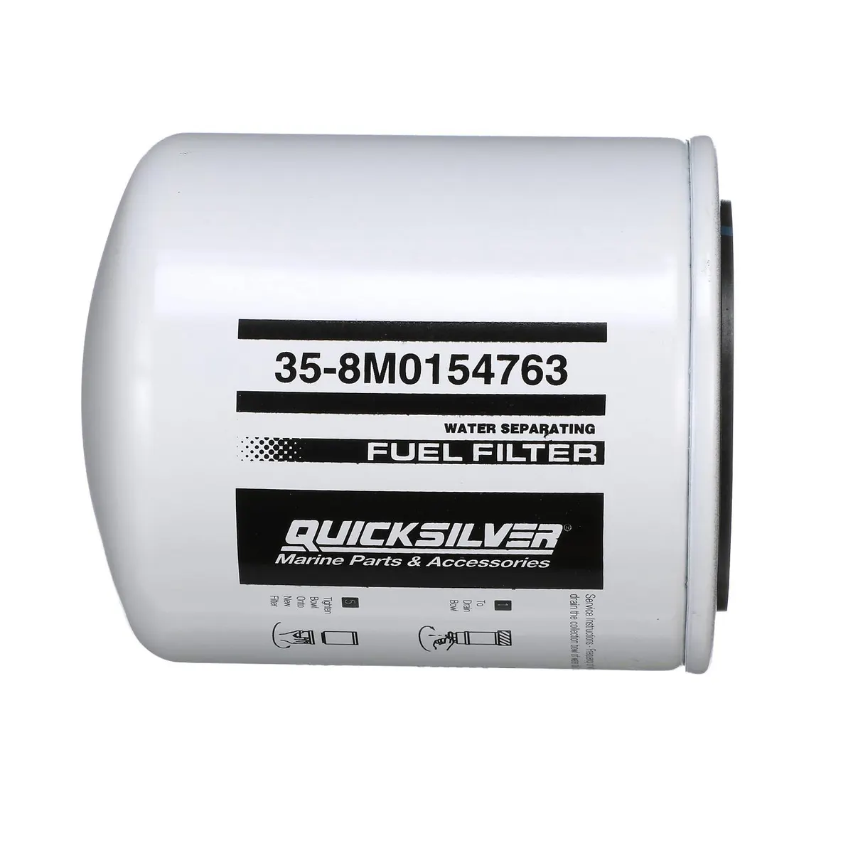 Quicksilver 8M0154763 Water Separating Fuel Filter for Select Johnson and Evinrude 250/300hp Outboards
