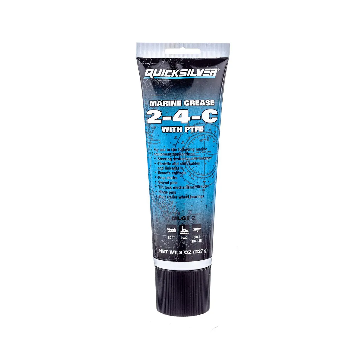 Quicksilver 2-4-C Marine Grease with Teflon, Multi-Purpose Marine Lubricant