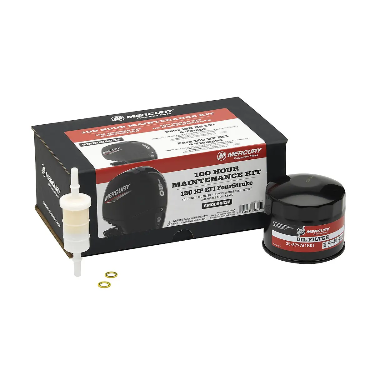 Mercury 8M0094232 150hp FourStroke EFI 100 Hour Maintenance Kit